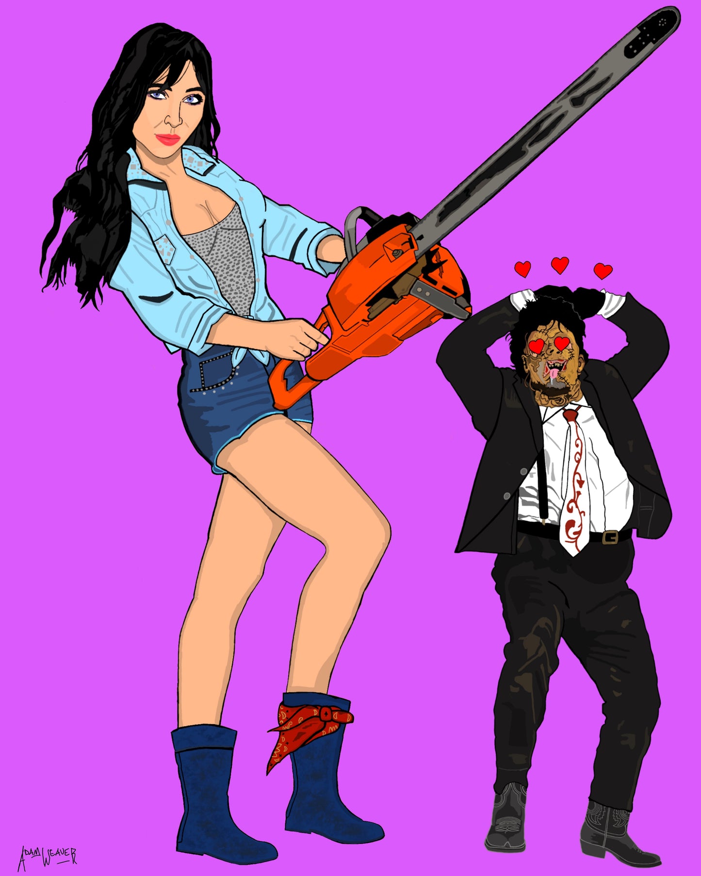 "Mail Girl Does Texas" 8x10 Art Print