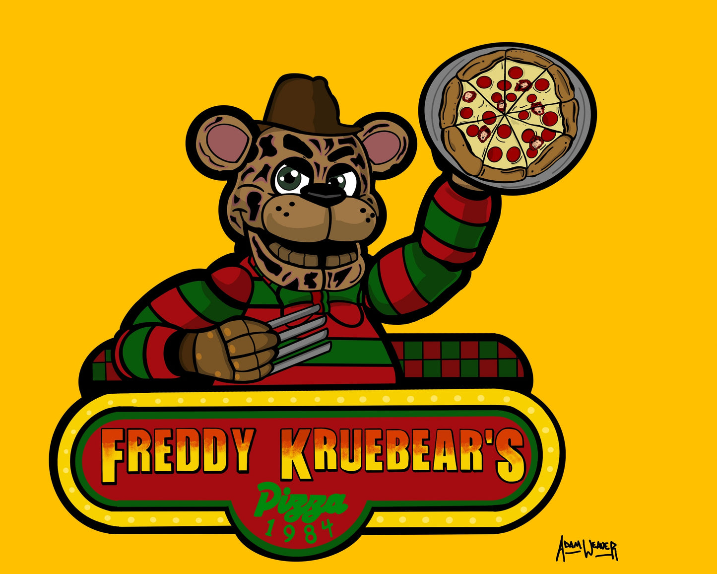 “Freddy Kruebear” 8x10 Art Print