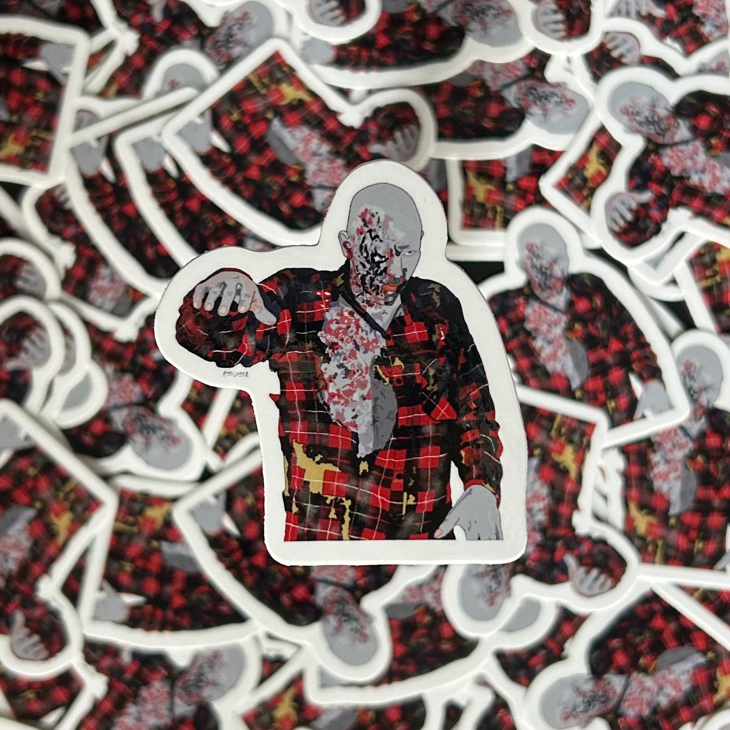 “Plaid Zombie” Sticker