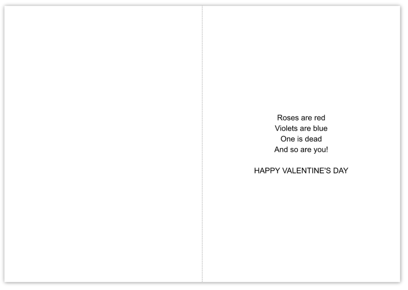 Valentine's Day 5x7 Folding Card